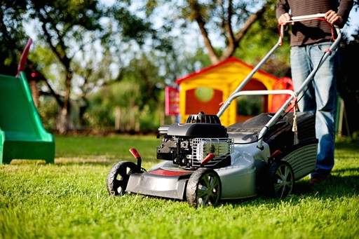 Push along lawn mower
